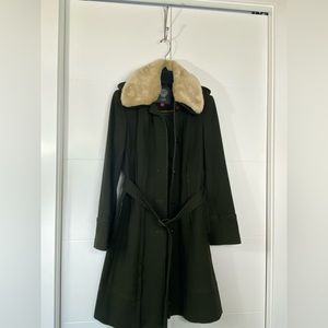 Brand new condition, Vince Camuto Wool Peacoat in forest green, Medium